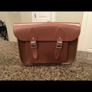Cambridge Satchel Co. cognac leather buckle bag